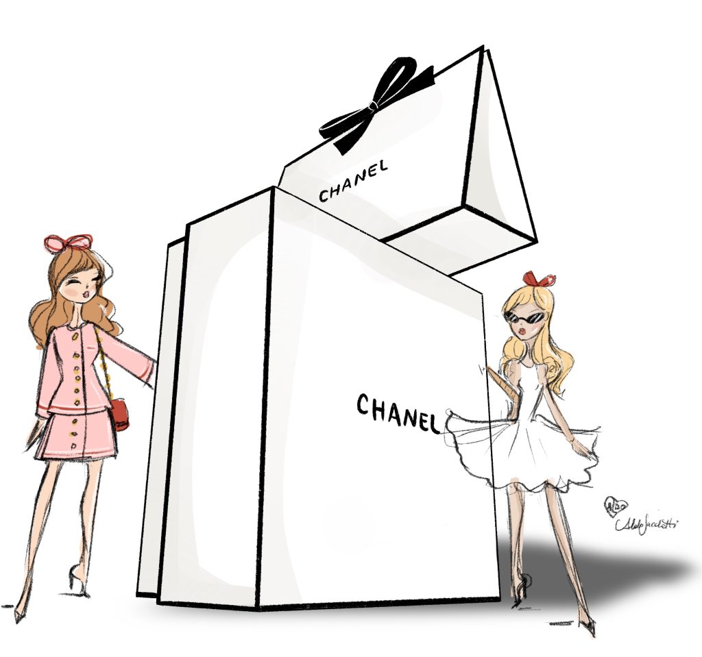Illustrazione di moda realizzata da Aldo Sacchetti